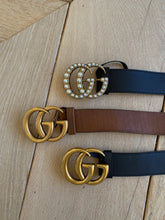 Load image into Gallery viewer, GUCCI brown logo belt
