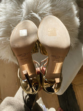 Load image into Gallery viewer, JIMMY CHOO gold strappy sandals
