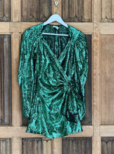 Load image into Gallery viewer, ATTICO sequin green mini-dress
