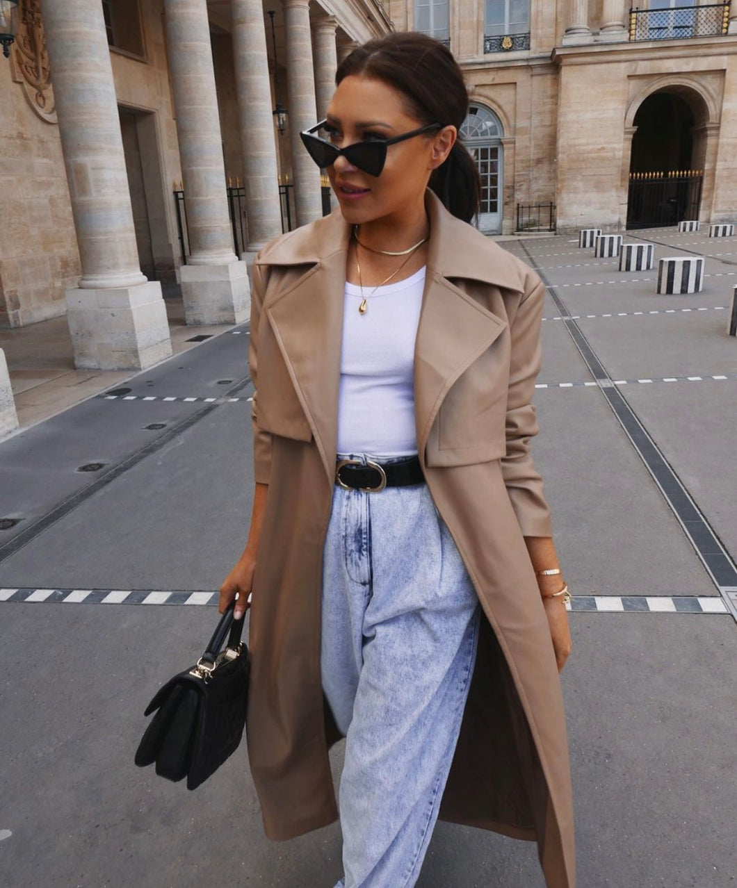 NAMELAZZ vegan leather trench