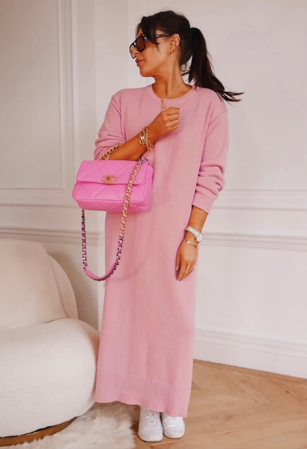 ZARA pink knit dress
