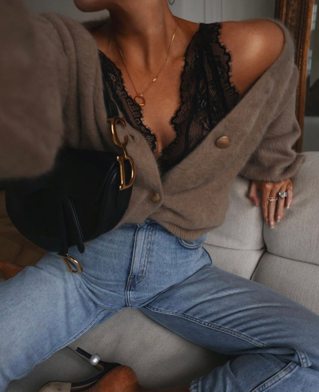 PRINCESS POLLY fluffy cardigan