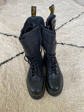 Load image into Gallery viewer, DR. MARTEN black jagged boots
