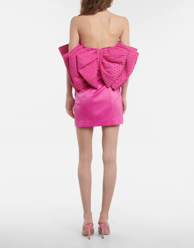 lorna luxe pink dress In The Style x Lorna Luxe extreme sleeve plunge mini dress in pink