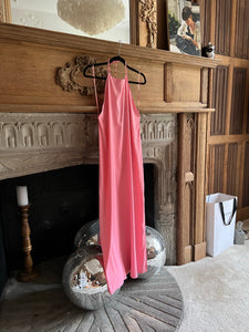 strapless open back dress ZARA pink midi dress – Lorna Luxe Closet